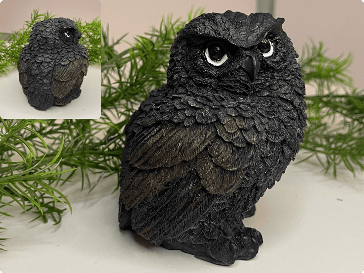 Wunderschöne und detailreiche Eulen-Statue 🦉